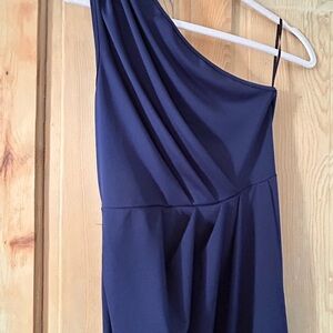 SHEIN Dark Blue One Shoulder Dress